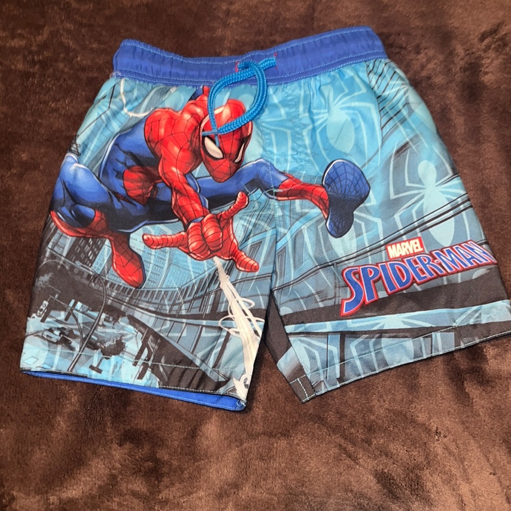 Spider man worn twice swimming trunks